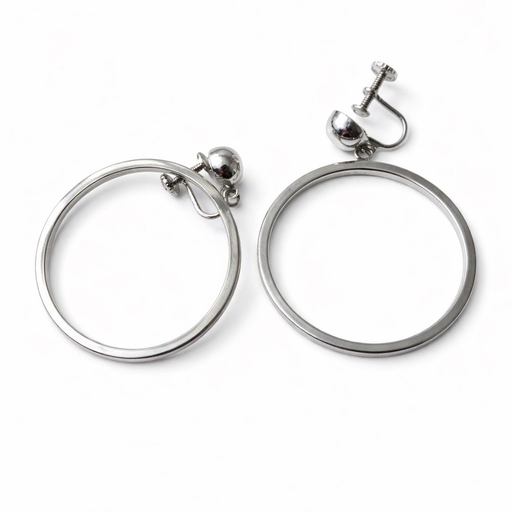 Silver Tone Clip-On Hoop Earrings | Minimalist Classic